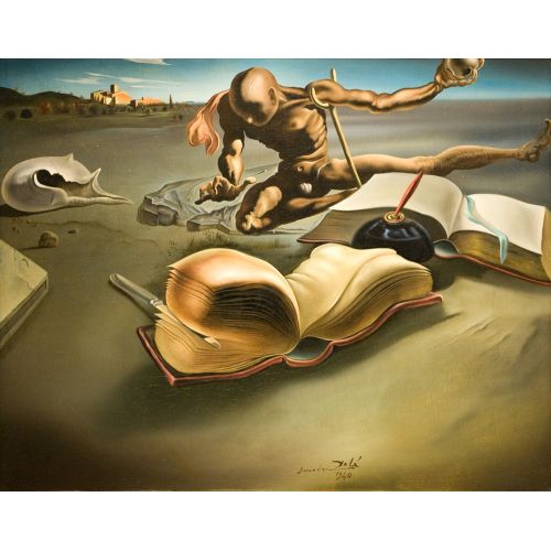 Salvador Dali, Book Transforming Itself Into A Nude Woman