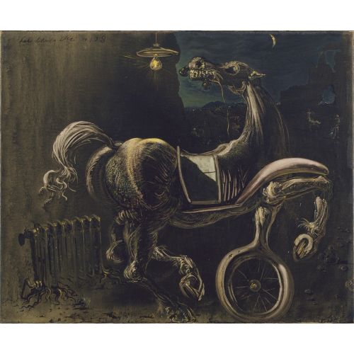 Salvador Dali, Debris Of An Automobile Giving Birth To A Blind Horse Biting A Telephone