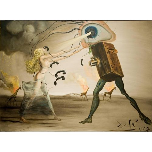 Salvador Dali, Burning Giraffes And Telephones