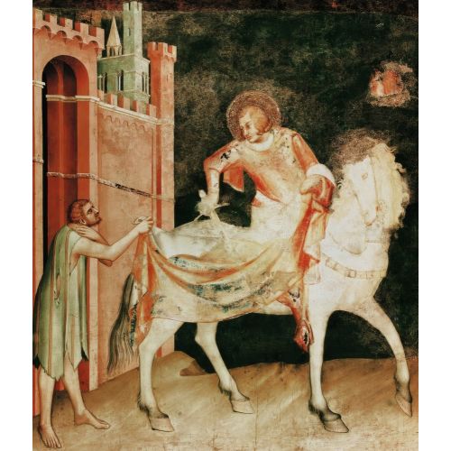 Simone Martini, Aziz Martin Pelerinini Dilenciyle Paylaşıyor, Aziz Martin'in Hayatından, 1326 Simone Martini, Aziz Martin Pelerinini Dilenciyle Paylaşıyor, Aziz Martin'in Hayatından, 1326 Gotik Sanat Akımları