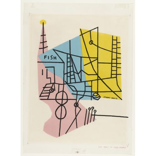 Stuart Davis, Shapes Of Landscape Space Cubism Art Movements Canvas, Drawing Paper Prints, Reproduction Oil Painting and High