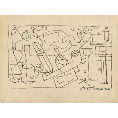 Stuart Davis, Study For Radio City Music Hall Mural Cubism Art Movements Canvas, Drawing Paper Prints, Reproduction Oil Painting