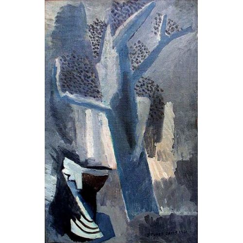 Stuart Davis Tree And Urn Cubist Painting
