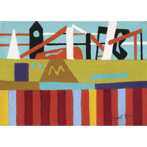 Stuart Davis, Coast Town Landscape Study Stuart Davis, Coast Town Landscape Study