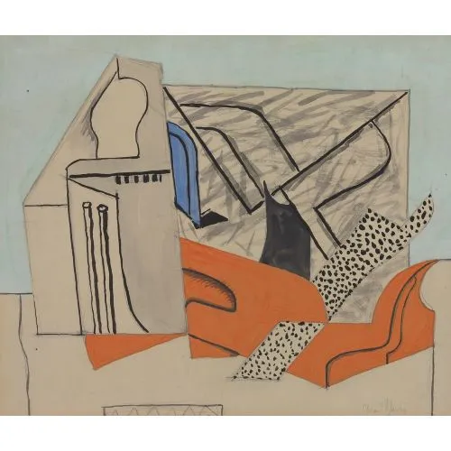 Stuart Davis, Egg Beater Abstract Art Movements Canvas, Drawing Paper Prints, Reproduction Oil Painting and High Resolution Image