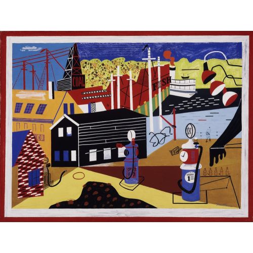 Stuart Davis, Landscape With Garage Stuart Davis, Landscape With Garage