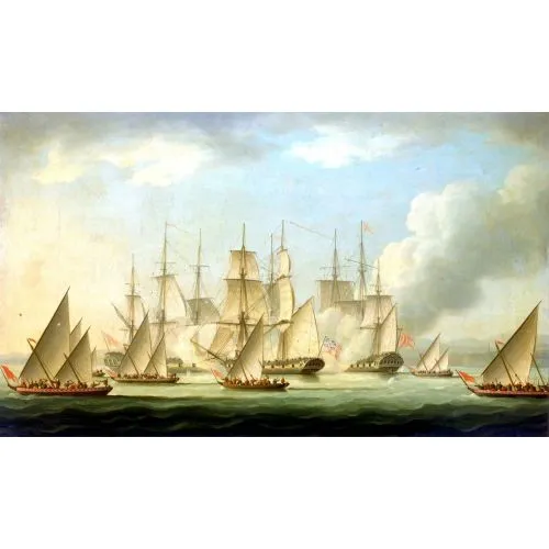 Bombay Denizinin Aurorasına Saldıran Mahratta Korsanlar, Thomas Buttersworth Realizm Sanat Akımları Mahratta