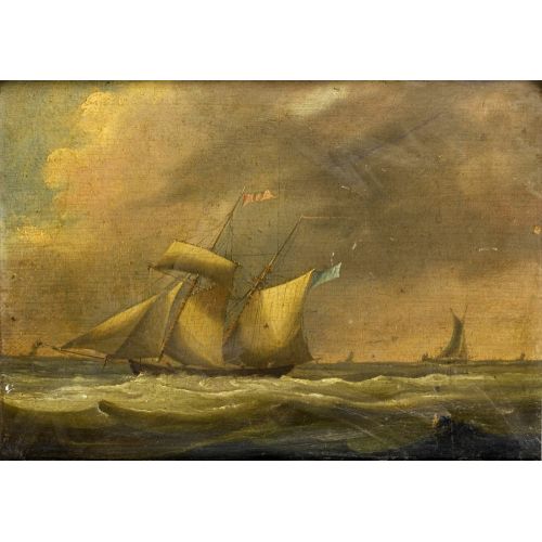 A Topsail Schoone In A Heavy Swell A Topsail Schoone In A Heavy Swell