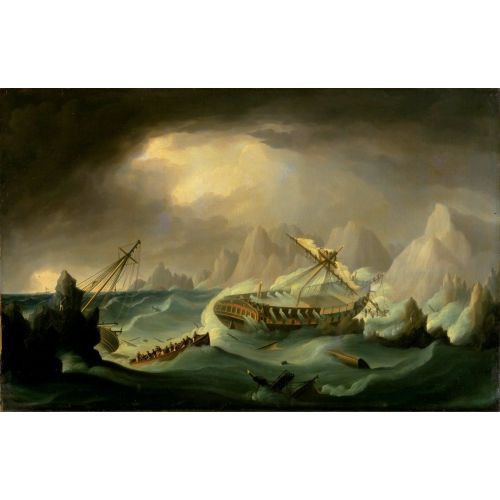 Kayalık Sahilde Batık Yelkenli, Thomas Buttersworth Kayalık Sahilde Batık Yelkenli, Thomas Buttersworth