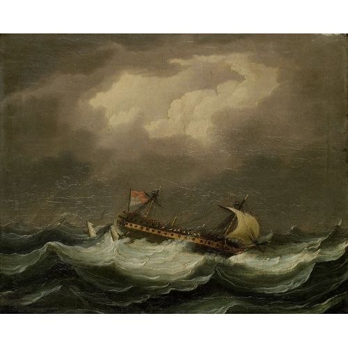 Waves And Ship, Thomas Buttersworth Realism Waves And Ship, Thomas Buttersworth Realism Art Movements Waves And Ship, Thomas ButtersworthThis fascinating artwork by the