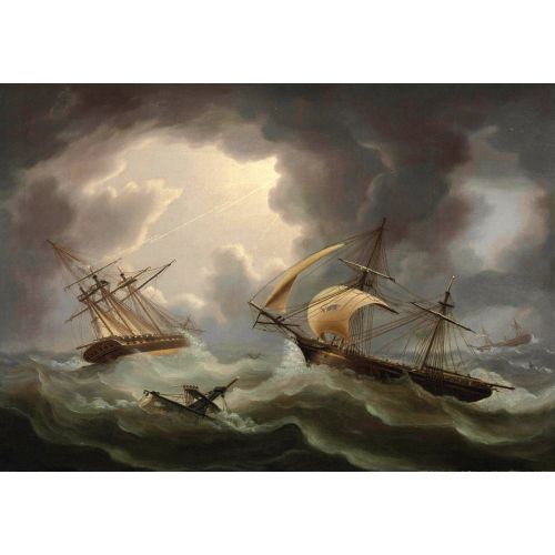 Loss Of Hmss Blenheim And Java In A Hurricane Off Realism Loss Of Hmss Blenheim And Java In A Hurricane Off Realism Art Movements Loss of HMSS Blenheim and Java in A Hurricane OffThe loss