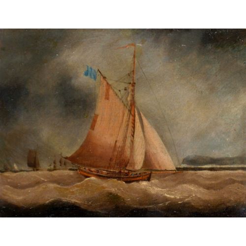 A Fishing Boat Under Dark Skies, Thomas Buttersworth