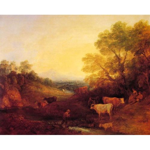 Thomas Gainsborough Landscape With Cattle Oil Paintings
