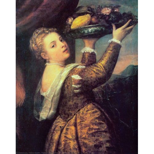 Titian, Meyve Tabağı İle Genç Kadın Titian, Meyve Tabağı İle Genç Kadın