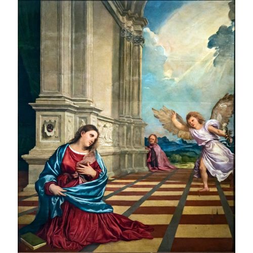 Titian, Duomo Treviso Interior Annunciation Titian, Duomo Treviso Interior Annunciation