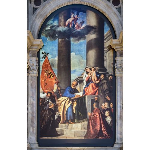 Titian, Frari Venice Nave Left Altar Of Madona Di Ca'pesaro Titian, Frari Venice Nave Left Altar Of Madona Di Ca'pesaro