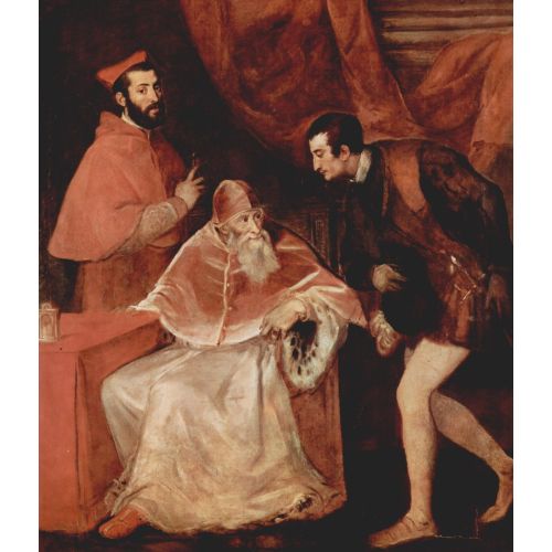 Titian, Pope PaulIII And His Grandsons Renaissance Paintings Art Movements Titian, Pope Paul III And His GrandsonsThe masterpiece