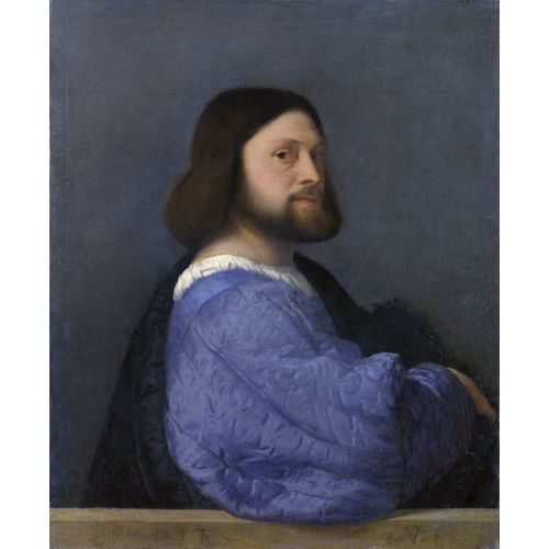 Titian, Kapitone Kollu Bir Adam Portresi Titian, Kapitone Kollu Bir Adam Portresi