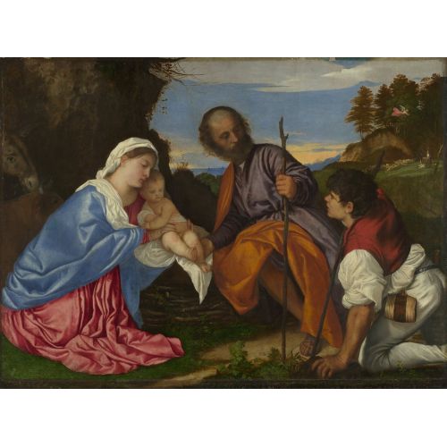 Titian, Bir Çobanla Kutsal Aile