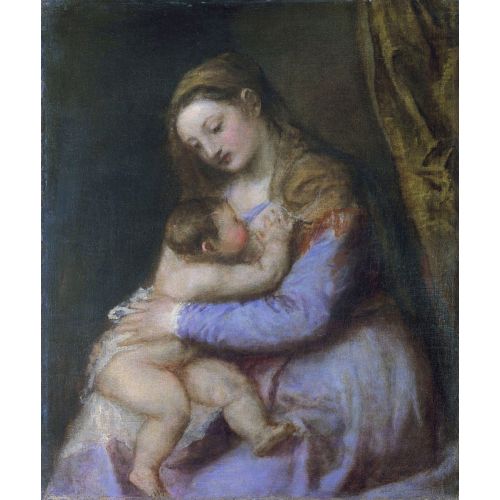 Titian, Bebek İsa Mesih Bakire Emmek