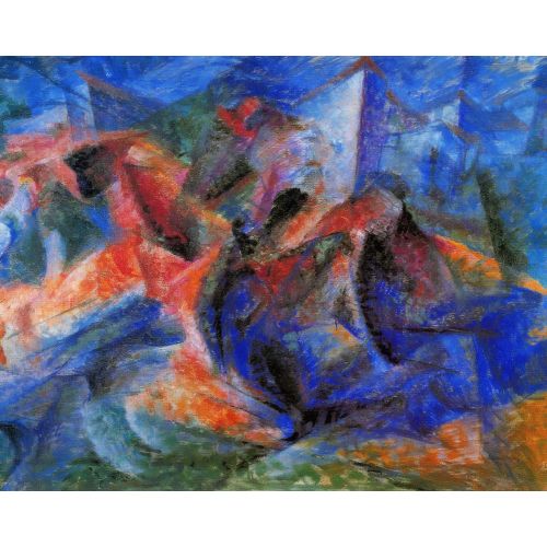 Umberto Boccioni, Horse Rider Houses Futurism Umberto Boccioni, Horse Rider Houses Futurism Art Movements