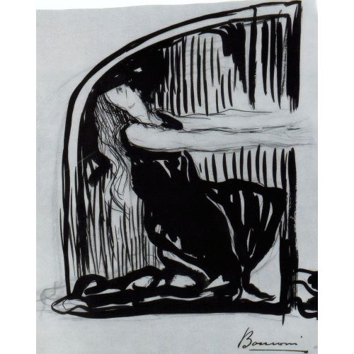 Umberto Boccioni, Diz Çökmüş Alegorik Figür Fütürizm Umberto Boccioni, Diz Çökmüş Alegorik Figür Fütürizm Sanat Akımları