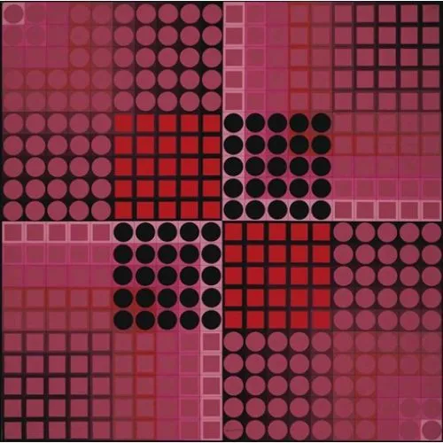 Victor Vasarely Chand-R Abstract Art Movements Canvas, Drawing Paper Prints, Reproduction Oil Painting and High Resolution Image