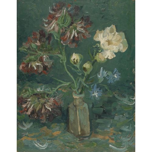 Vincent Van Gogh, Şakayık Ve Mavi Hezaren Çiçeği İle Şişe