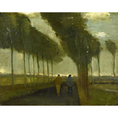 Vincent Van Gogh, Country Lane With Two Figures