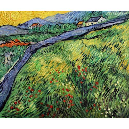 Vincent Van Gogh, Field Of Spring Wheat At Sunrise Post Impressionism Art Movements Vincent van Gogh, Field of Spring Wheat at
