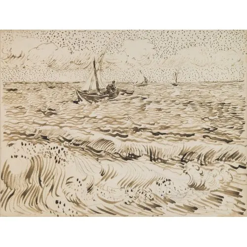 Vincent Van Gogh, Fishing Boats At Saintes Maries De La Mer Post Impressionism Vincent Van Gogh, Fishing Boats At Saintes Maries De La Mer Post Impressionism Art Movements Vincent van Gogh, Fishing Boats at
