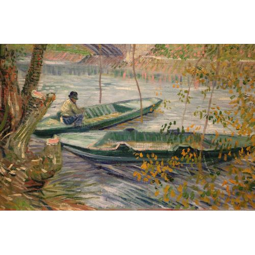 Vincent Van Gogh, Baharda Balıkçılık Pont De Clichy Asnieres Vincent Van Gogh, Baharda Balıkçılık Pont De Clichy Asnieres