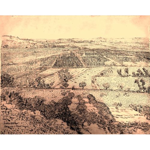 Vincent Van Gogh, La Crau Seen From Montmajour Vincent Van Gogh, La Crau Seen From Montmajour