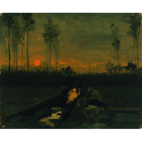 Vincent Van Gogh, Landscape At Sunset Vincent Van Gogh, Landscape At Sunset