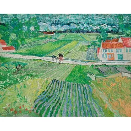 Vincent Van Gogh, Landscape With A Carriage And A Train Post Impressionism Art Movements Vincent van Gogh, Landscape with a