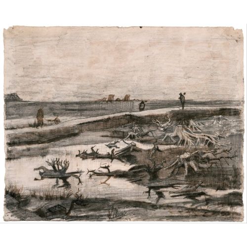 Vincent Van Gogh, Landscape With Bog Oak Trunks Vincent Van Gogh, Landscape With Bog Oak Trunks