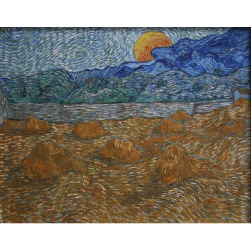 Vincent Van Gogh, Landscape With Wheat Sheaves And Rising Moon Vincent Van Gogh, Landscape With Wheat Sheaves And Rising Moon