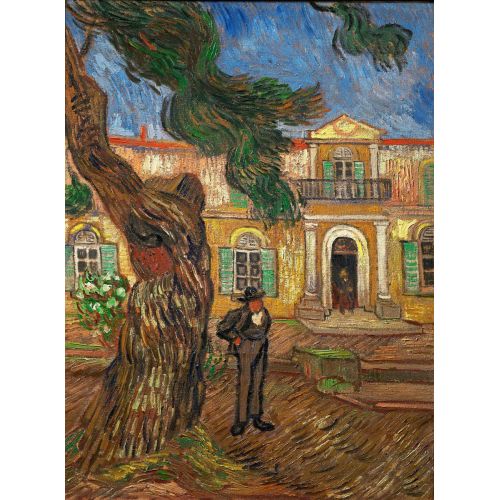 Vincent Van Gogh, Pine And Figure In Front Of The Hospital Saint Paul Vincent Van Gogh, Pine And Figure In Front Of The Hospital Saint Paul