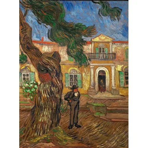 Vincent Van Gogh, Pine And Figure In Front Of The Hospital Saint Paul Post Impressionism Vincent Van Gogh, Pine And Figure In Front Of The Hospital Saint Paul Post Impressionism Art Movements Vincent van Gogh: Pine and