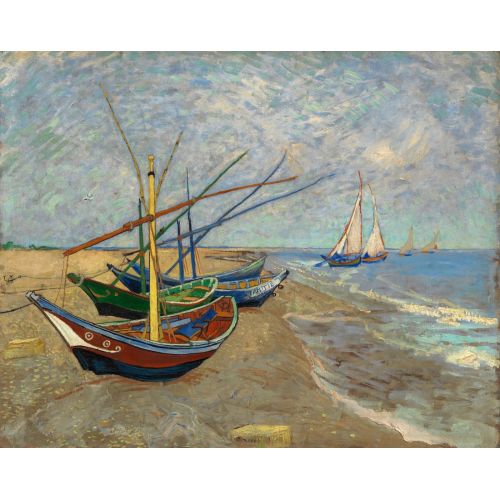 Vincent Van Gogh, Les Saintes-Maries-De-La-Mer Sahilinde Balıkçı Tekneleri Vincent Van Gogh, Les Saintes-Maries-De-La-Mer Sahilinde Balıkçı Tekneleri