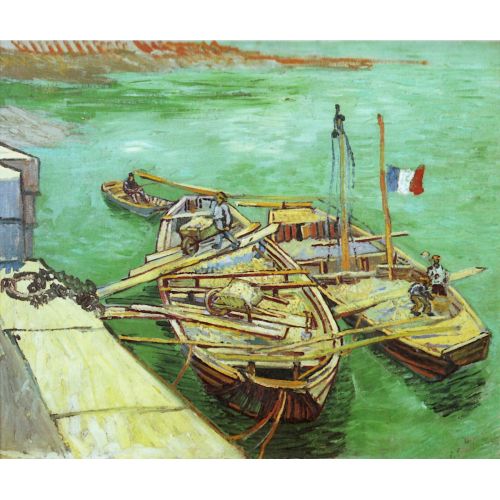 Vincent Van Gogh, Quay With Men Unloading Sand Barges Vincent Van Gogh, Quay With Men Unloading Sand Barges
