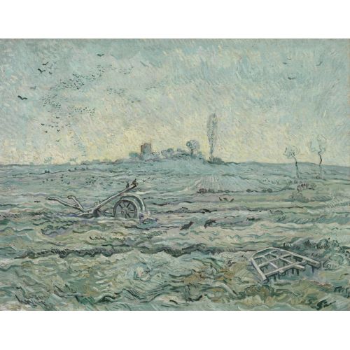 Vincent Van Gogh, Snowy Field With A Harrow Vincent Van Gogh, Snowy Field With A Harrow