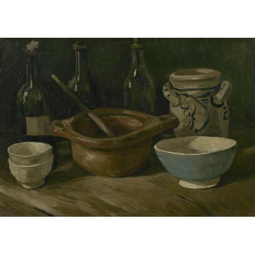 Vincent Van Gogh, Still Life With Earthenware And Bottles Vincent Van Gogh, Still Life With Earthenware And Bottles