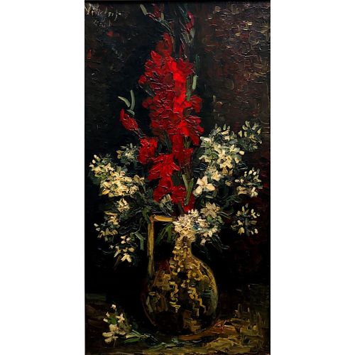 Vincent Van Gogh, Vase With Red Gladioli And White Matte