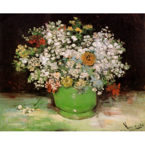 Vincent Van Gogh, Zinnias Ve Diğer Çiçeklerle Vazo Vincent Van Gogh, Zinnias Ve Diğer Çiçeklerle Vazo