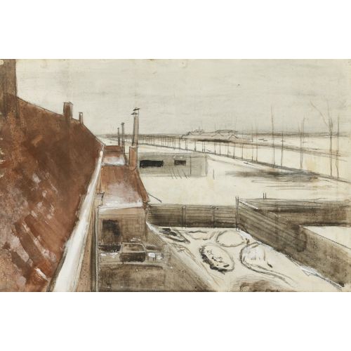 Vincent Van Gogh, View From The Window Of Vincent's Studio In Winter II