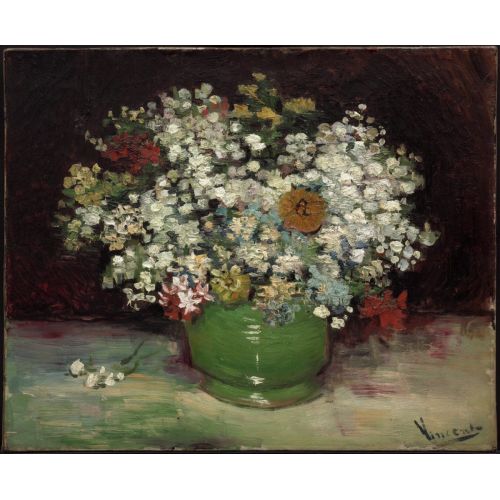 Vincent Van Gogh, Zinya Çiçeği Ve Vazoda Diğer Çiçekler Vincent Van Gogh, Zinya Çiçeği Ve Vazoda Diğer Çiçekler