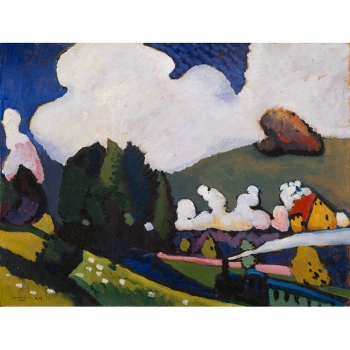 Landscape Near Murnau With Locomotive, Wassily Kandinsky