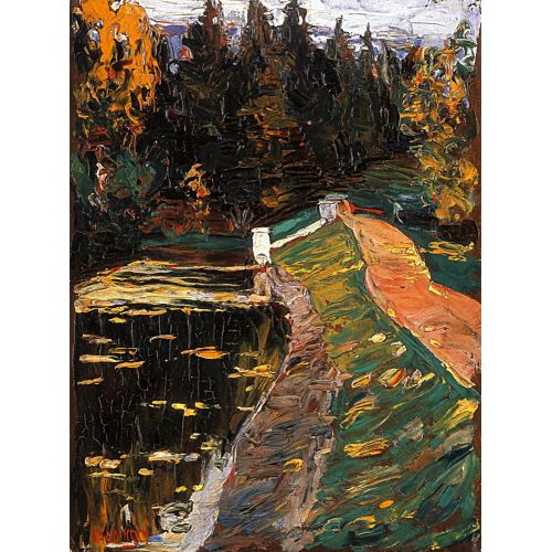 Karton Üzerinde Gcluse Yağı İçin Bir Çalışma, Wassily Kandinsky