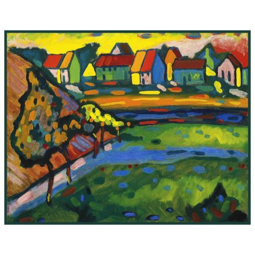 Bavarian Village With Field, Wassily Kandinsky